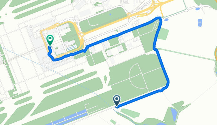 Route nach Melli-Beese-Ring, Schönefeld