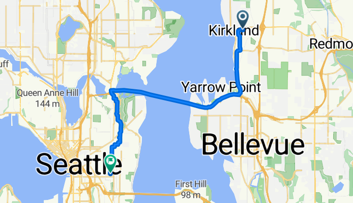 400 Urban Plaza, Kirkland to 2101 S Washington St, Seattle