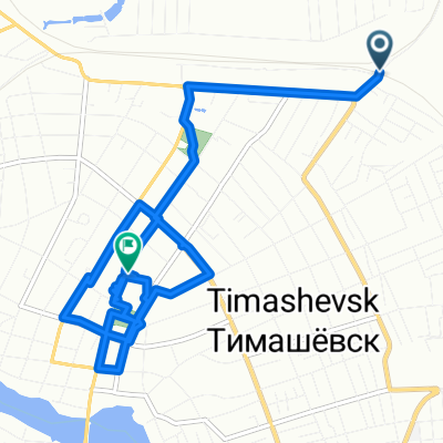 От улица Дзержинского 1-А, Тимашевск до улица Красная 101, Тимашевск