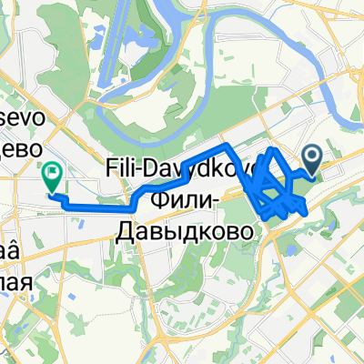 От Кутузовский проспект 53с5, Москва до улица Леси Украинки 12 корпус 1, Москва