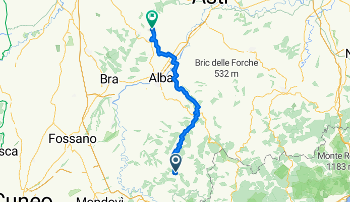 Route to Cisterna d'Asti