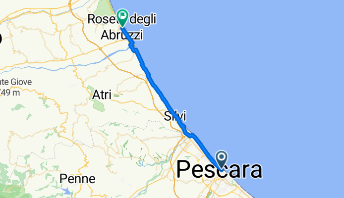 Pescara to Roseto degli Abruzzi
