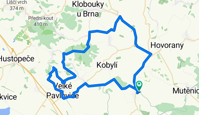 Cejkovice-Vrbice-Velke Pavlovice-Morkuvky-Terezin-Cejkovice