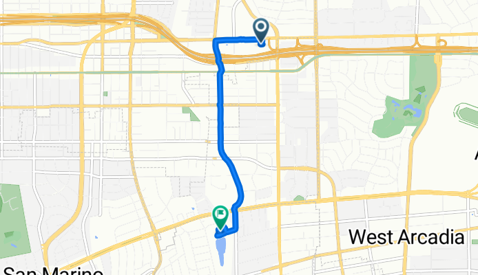 3600 E Foothill Blvd, Pasadena to 7012 Julie Ln, San Gabriel