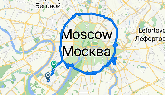 От building 19, Москва до Большая Пироговская улица 17-8, Москва
