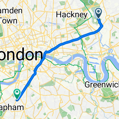 Newham, London to 334 Clapham Road, London