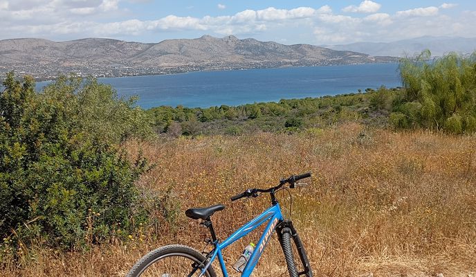 Photo 1 of the Bikemap route "Βόλτα σε Άγιο Νικόλαο - Φανερωμένη - Στενό; - Ψιλή Άμμο - Κέντρο Σαλαμίνας - Baristi (19 Απριλίου)"
