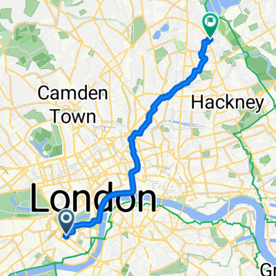 Victoria Island, Victoria Station, London nach 14 Moresby Road, London