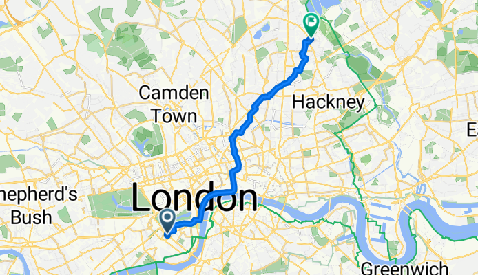 Victoria Island, Victoria Station, London nach 14 Moresby Road, London