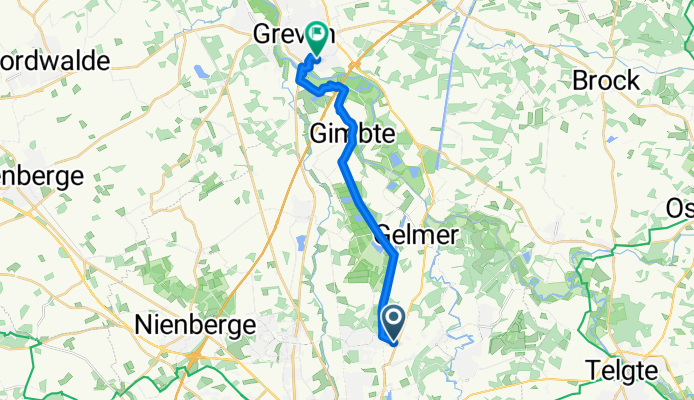 Königsberger Straße 262, Münster nach Vogelstiege 19, Greven