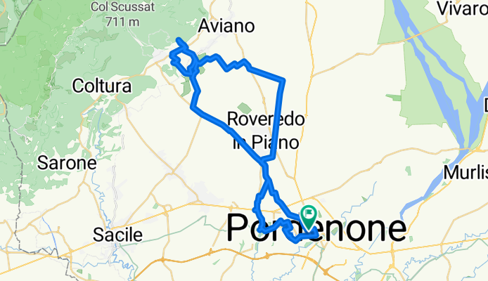 Da Via Pola 1, Pordenone a Piazzale Caduti di Nassiriya e di tutte le Missioni di Pace 5, Pordenone