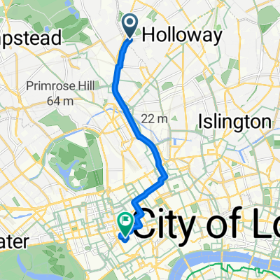 22 Southcote Road, London to 18 Marshall Street, London