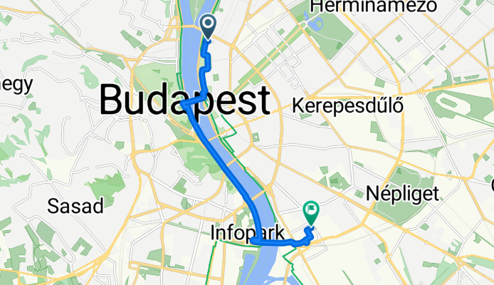 Balaton utca 5, Budapest to Mester utca 83a, Budapest