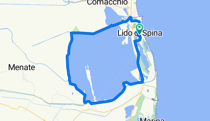GPX Download: Valli di Comacchio - giro ad anello