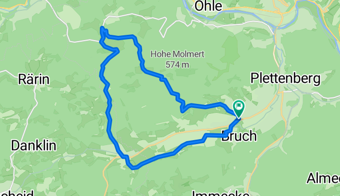 Route nach Maibaumstraße 3, 58840 Plettenberg