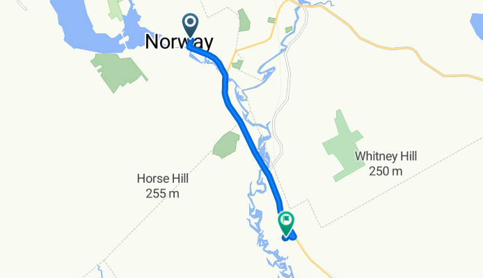 24 Deering St, Norway to 1240 Main St, Oxford