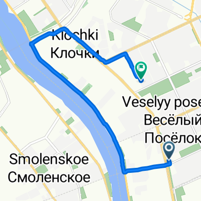 улица Крыленко, 14Б, Санкт-Петербург до Белышева улица, 5/6 литД, Санкт-Петербург