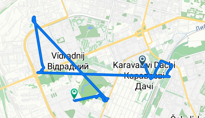 От вулиця Комбайнерів 3А, Київ до вулиця Академіка Шалімова 36/1, Київ