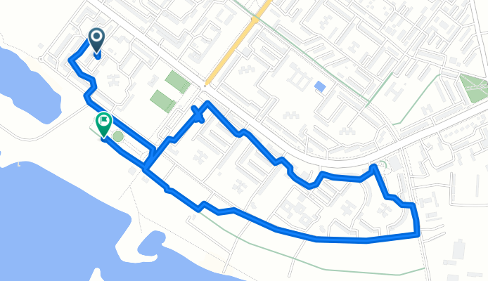 Route from проспект Героїв Дніпра 83, Горішні Плавні