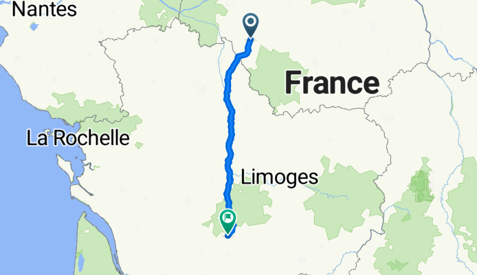 De Rue de la Poste 23, Betz-le-Château à Boulevard Charlemagne 16, Brantôme en Périgord