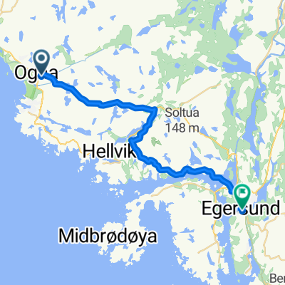 Ognahallen to Egersund