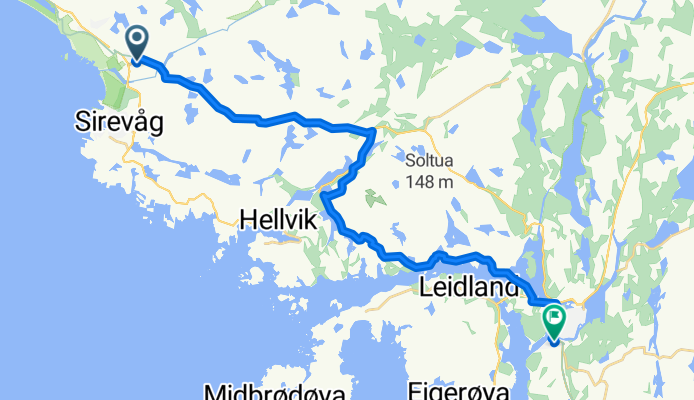 Ognahallen to Egersund