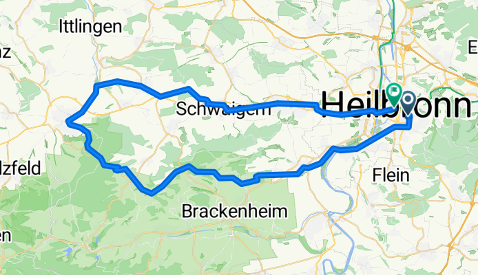 Oststraße 30, Heilbronn nach Gerberstraße 7, Heilbronn