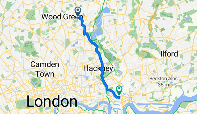 271 Lordship Lane, London nach 30 Hay Currie Street, London