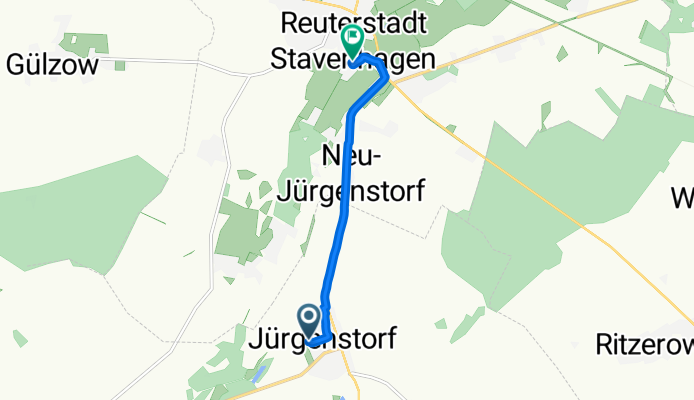 Gartenweg 25, Jürgenstorf nach Bleiche 5, Stavenhagen