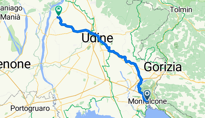 Via Duca d'Aosta 108A, Monfalcone nach Via Damiano Chiesa 21, San Daniele del Friuli
