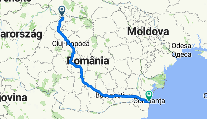 E81: Halmeu – Livada - Satu Mare – Zalău – Cluj-Napoca – Turda – Sebeș – Miercurea Sibiului – Sibiu – Pitești –București - Constanța
