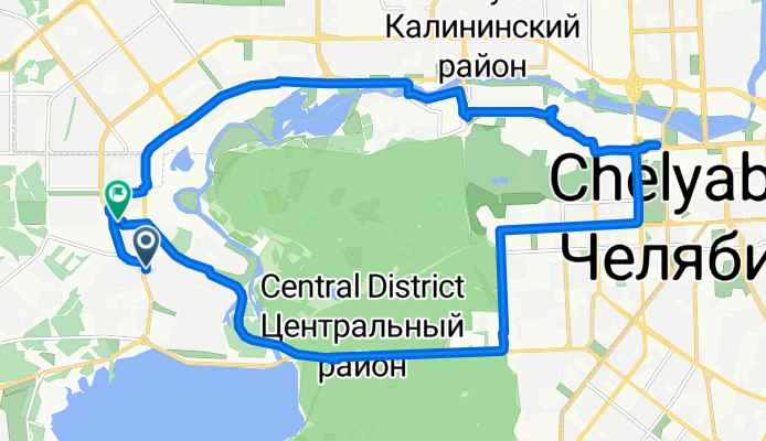 Северная улица, 33А, Челябинск до улица Академика Сахарова, 10, Челябинск