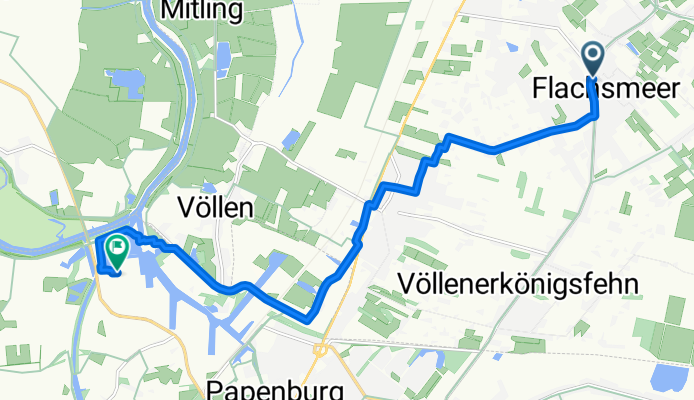 Papenburger Straße 105A, Westoverledingen nach Meyer-Werft, Papenburg