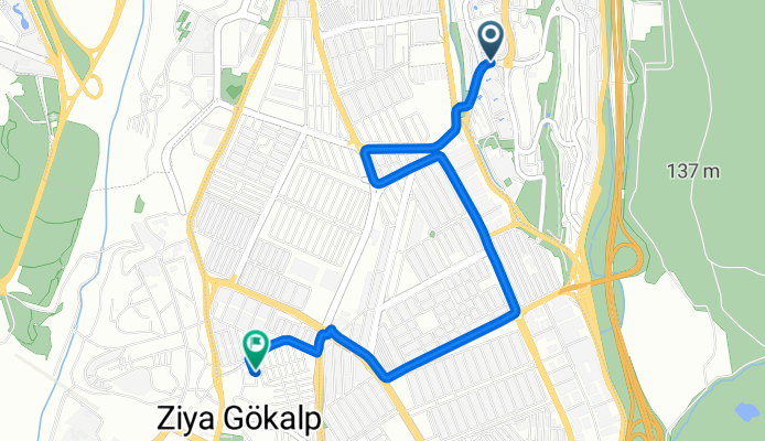 Ertuğrul Gazi Caddesi 3C to Misket Sokak 13