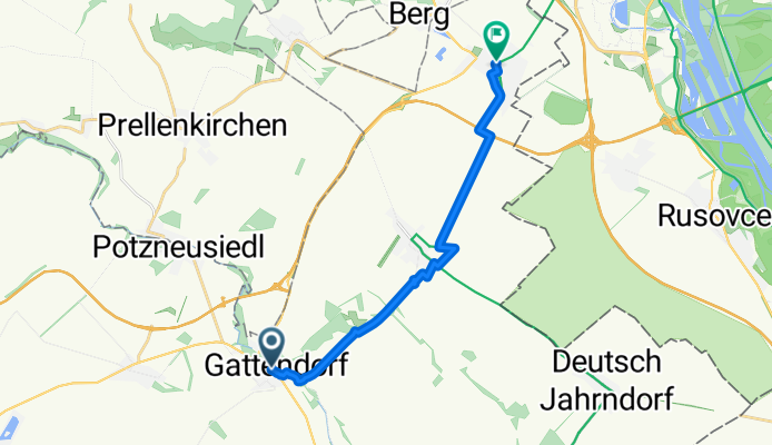 Gattendorf neben Bahngleis Pama bis Kittsee