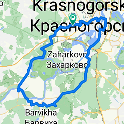 От Железнодорожный проезд 9, Красногорск до Железнодорожный проезд 8, Красногорск