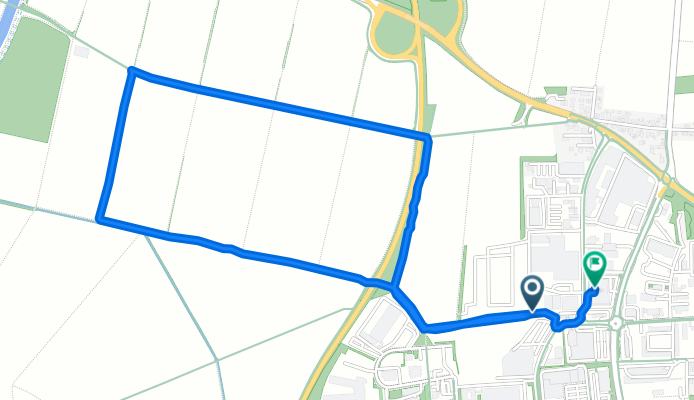 Rennweg 47, Erding nach Franz-Brombach-Straße 11-13, Erding