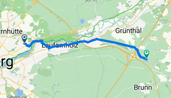 Hohenlohestraße 40, Nürnberg nach Röthenbach an der Pegnitz
