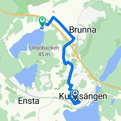 Kokillbacken 15, Kungsängen to Örnäsvägen 10, Kungsängen