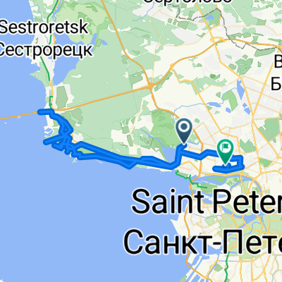 Богатырский проспект, 63, Санкт-Петербург до Сабировская улица, 45 литА, Санкт-Петербург