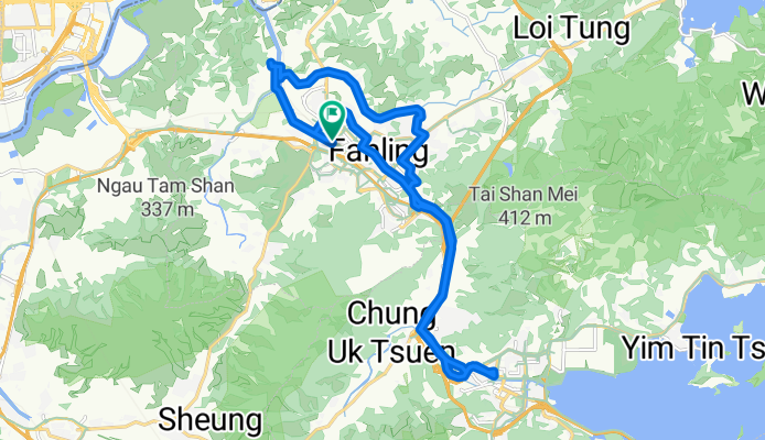 上水-->河上鄉豆腐花-->梧桐河-->單車窩-->太和-->上水