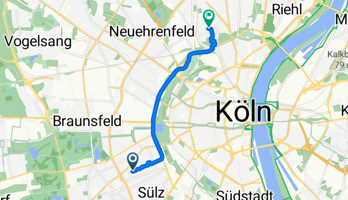 Gleueler Straße 60, Köln nach Sechzigstraße 34, Köln