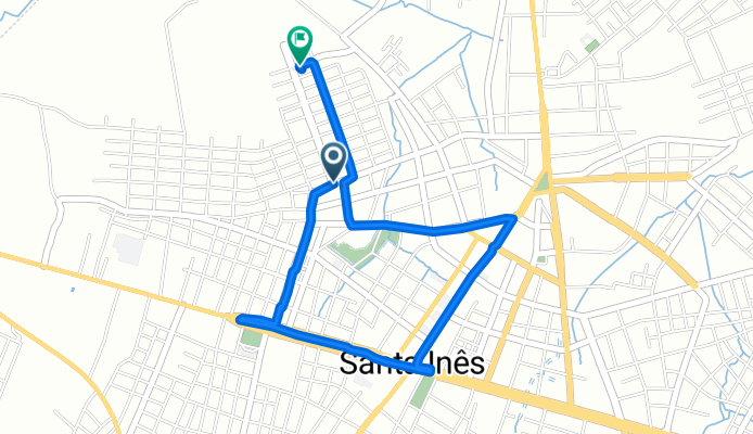 Rua das Cajazeiras, 1147, Santa Inês a Rua Paraná, 289, Santa Inês