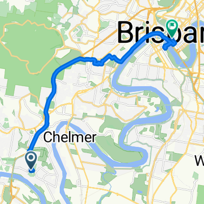 Route to Brisbane, Queensland