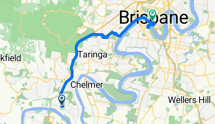 Route to Brisbane, Queensland