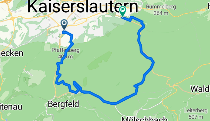 Route to Entersweilerstraße 51, 67657 Kaiserslautern