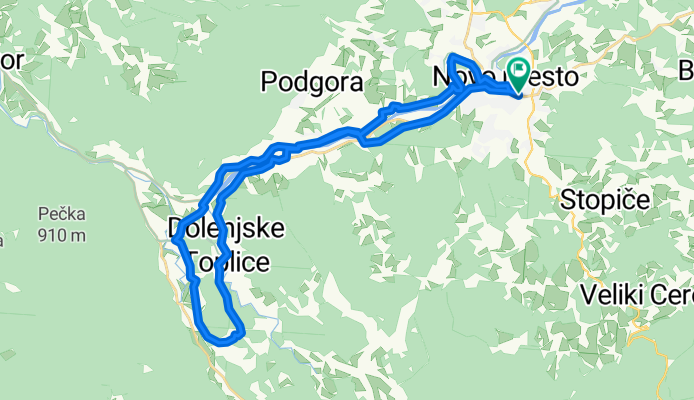 Route to Kandijska cesta 60, 8000 Novo mesto