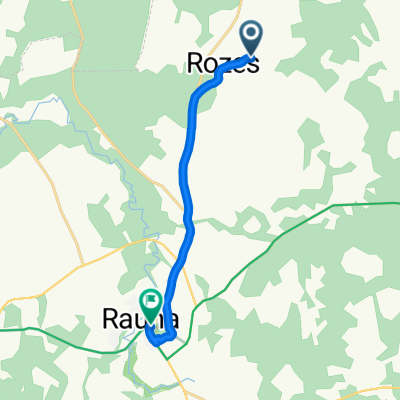 Saules iela 28, Raunas pag. to Rīgas iela 1C, Raunas pag.