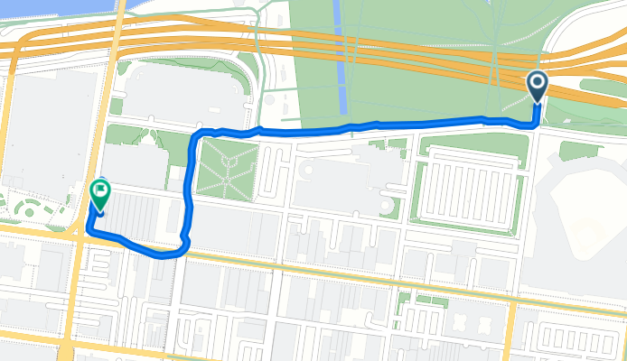 Route from 201 River Rd, Louisville