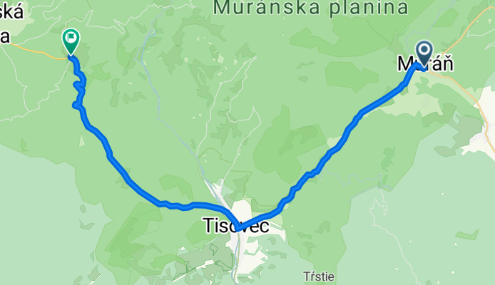 Muráň - s. Dielik - Tisovec - s.Zbojská